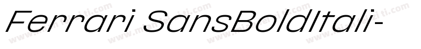 Ferrari SansBoldItali字体转换